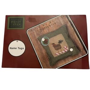 Cross Stitch Bent Creek Hello My Name Is Hollybird Name Tag Chart Christmas